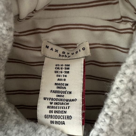 Max Studio 6-9 Months Baby Boy Bear Hooded Jacket Pants Lovie Plush NWT - Picture 6 of 7